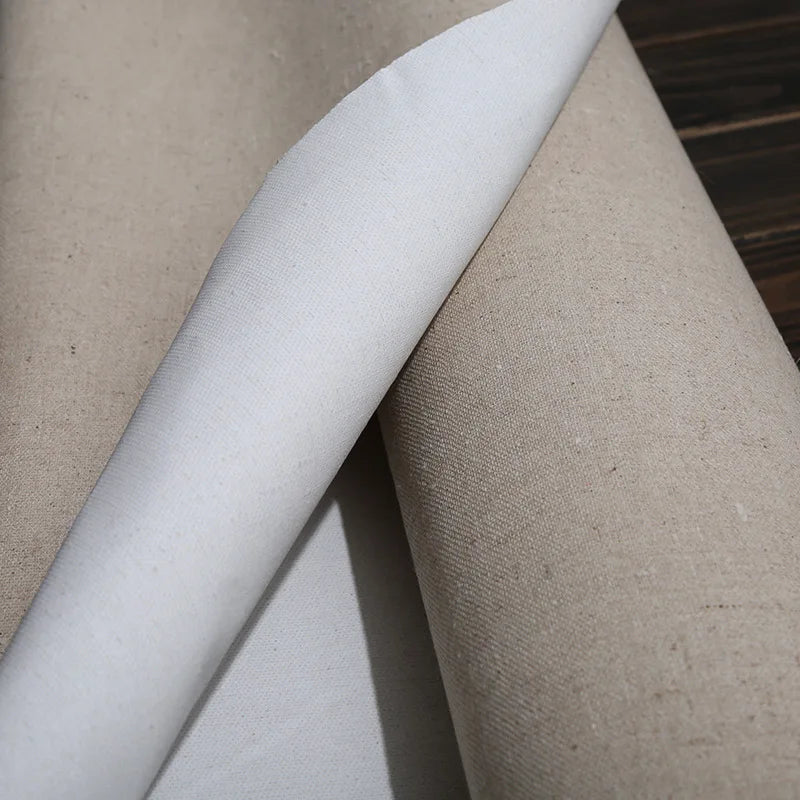 toile lin naturelle rustique 5m longueur 28cm largeur beige clair