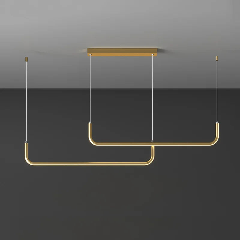 Lampe suspendue moderne minimaliste noir doré brillante 249 2000 lumens 21 42W