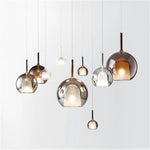 suspension lumineuse moderne transparent miroir doré led 249 2000 lumens 90 260v 5mètres carrés