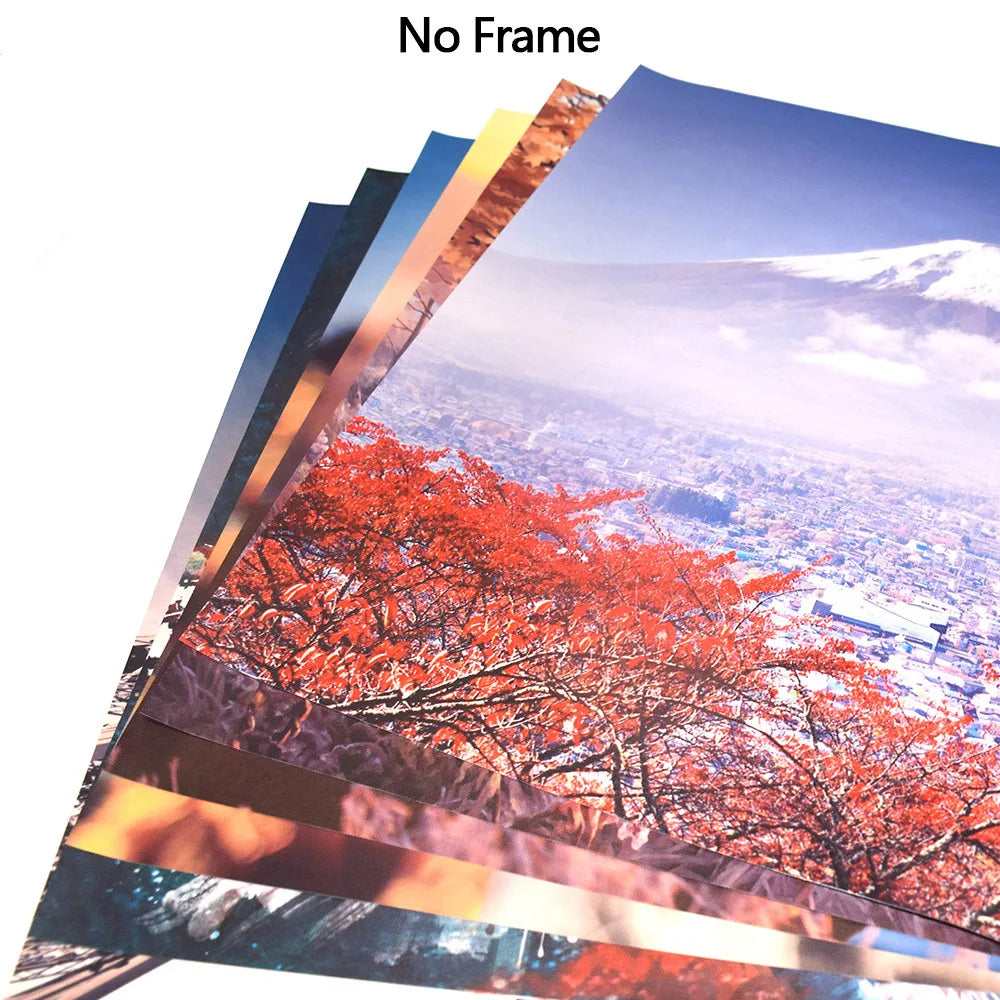 posters impression toile paysages urbains naturels moderne couleur rouge blanc