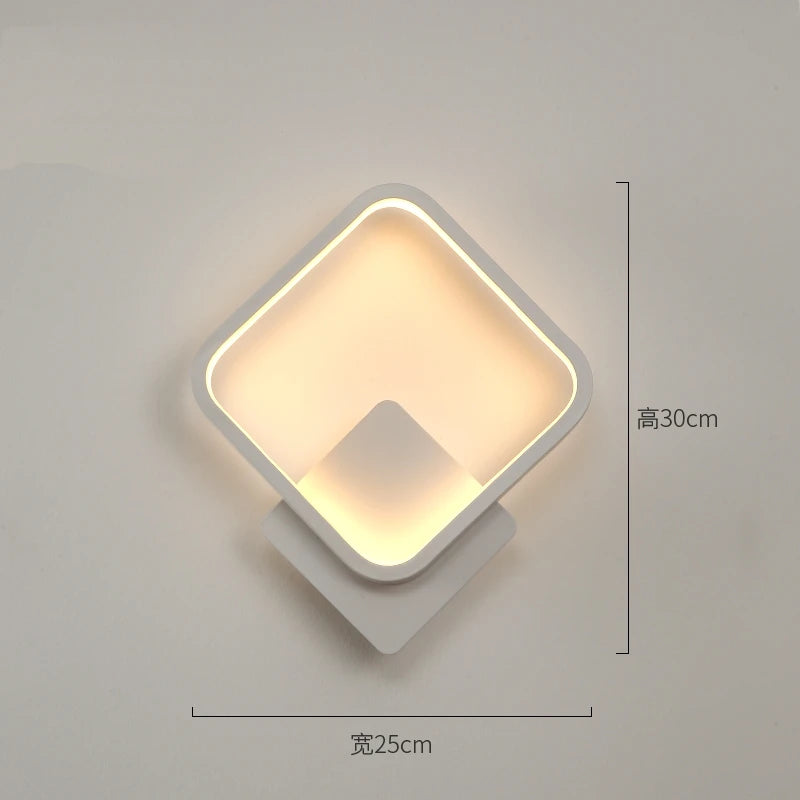 applique murale contemporaine minimaliste noir blanc élégante fixée mur lumière led flux lumineuxmodifiable
