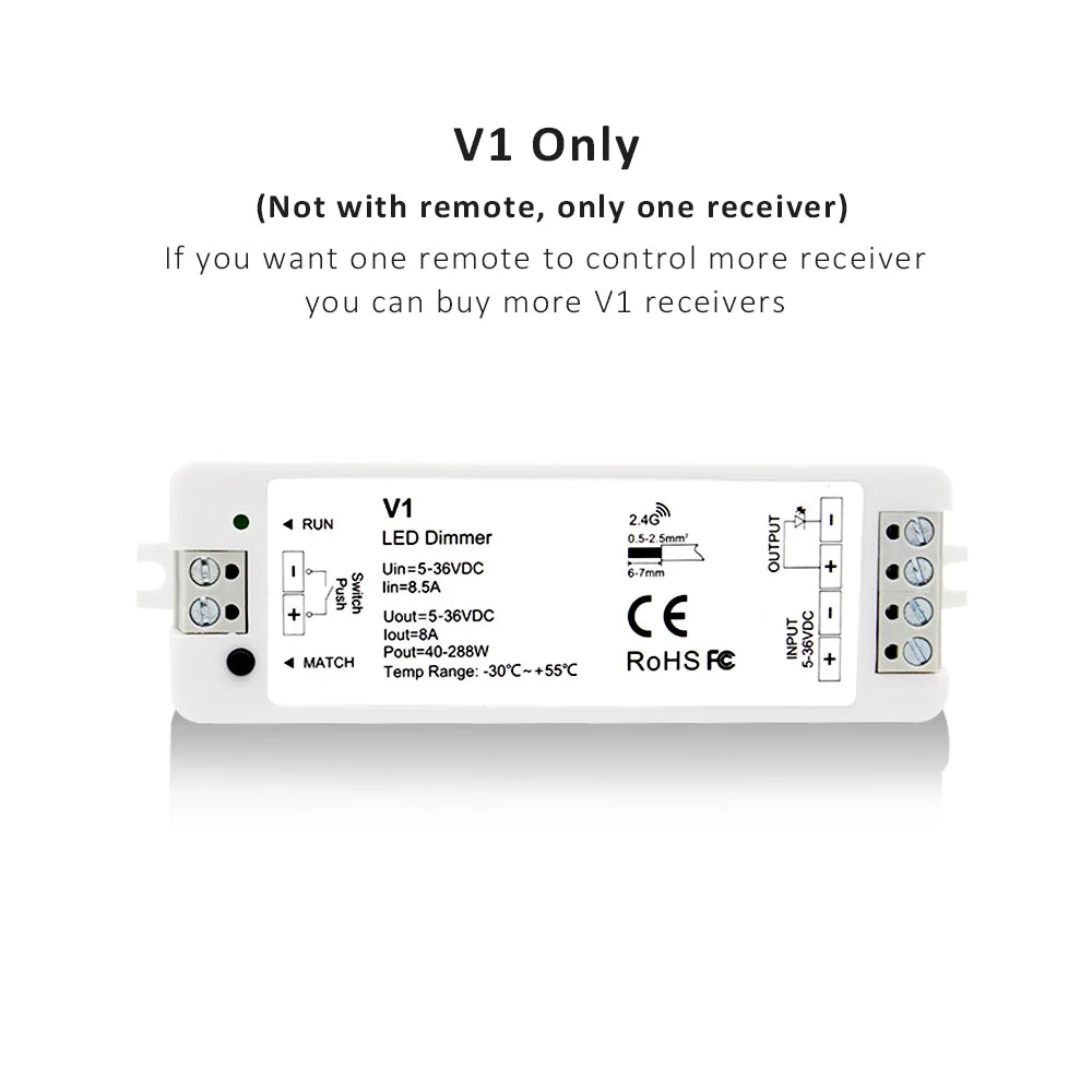 interrupteur led touch dimmer blanc noir rond moderne minimaliste adhésif