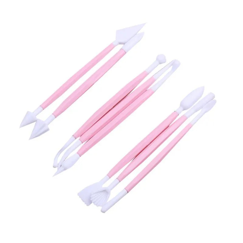 outils douille fondant cake sculpting modélisation sucre décorations diy baking jaune blanc ergonomiques cake