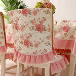 nappe table fleur rose blanche motif floral dentelle beige extérieur mariage fête romantique