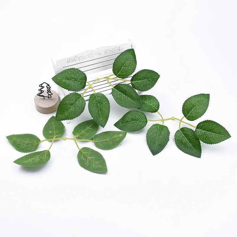guirlande artificielle feuilles vertes ovales naturelle décorative clips inclusion événements spéciaux durable imitation nature