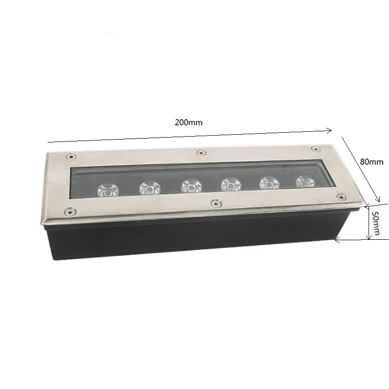 lampe led jardin ip68 3000k 4000k 6000k noir argent moderne minimaliste fixations vis cable