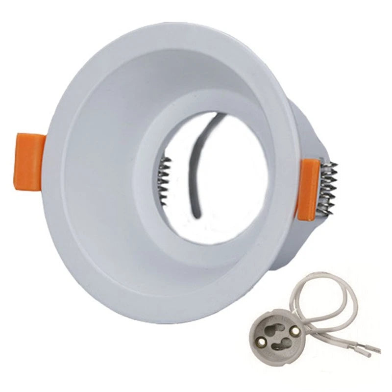 Downlight spot led blanc moderne base aluminium facile clips métalliques opaques 86mm 40mm