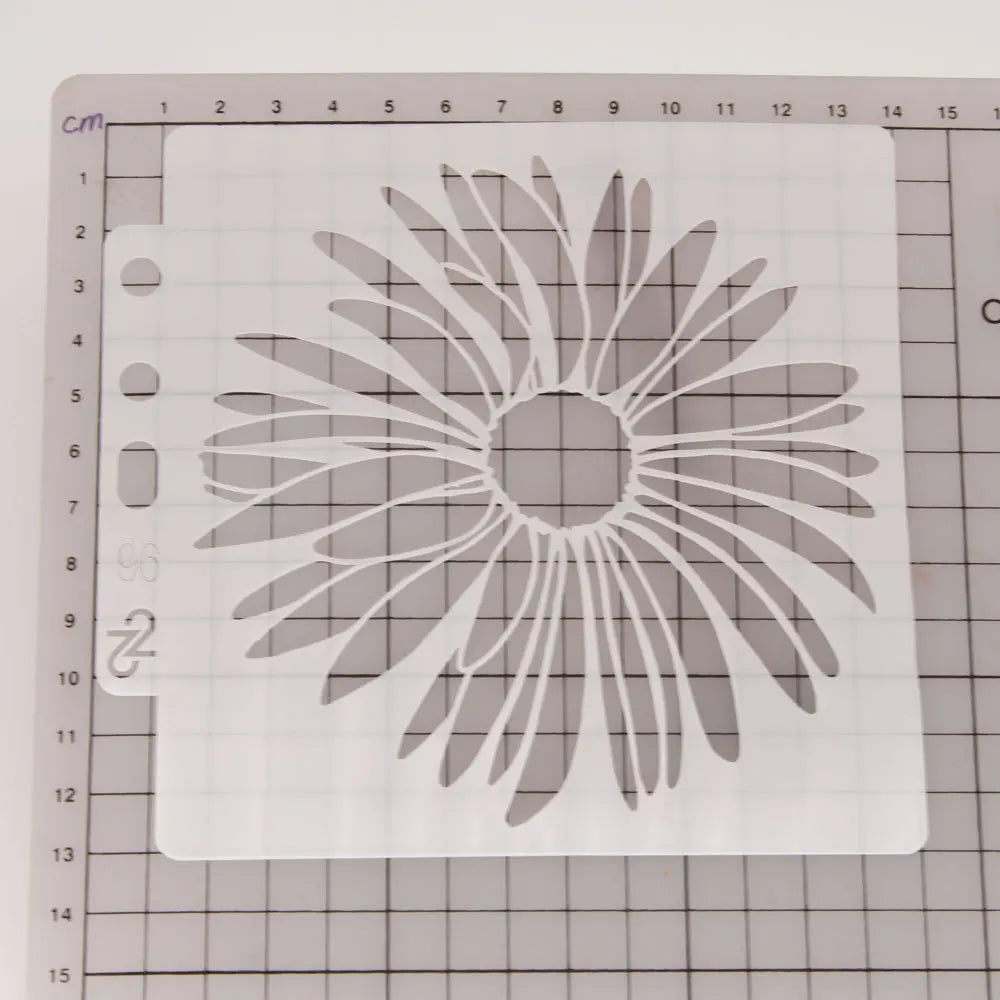 pochoirs transparents fleurs modernes peinture murale bricolage scrapbooking 14x13cm
