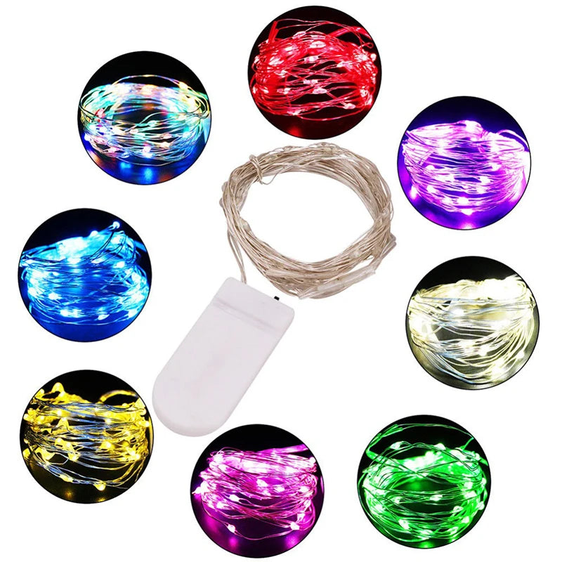 guirlande lumineuse multicolore led adhésive moderne noël vacances 40 leds 4m