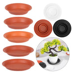 assiettes rondes modernes orange noir blanc solides intérieur extérieur durable polypropylène sans BPA