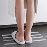 bandes antidérapantes adhésives transparentes 20x2cm modernes sols salle bain minimaliste pack 10pcs