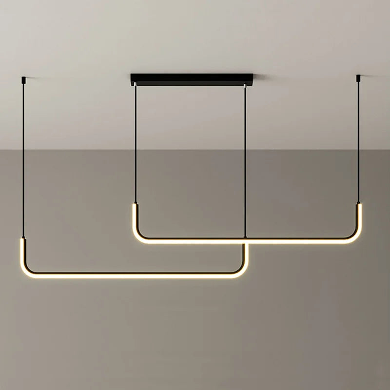 Lampe suspendue moderne minimaliste noir doré brillante 249 2000 lumens 21 42W
