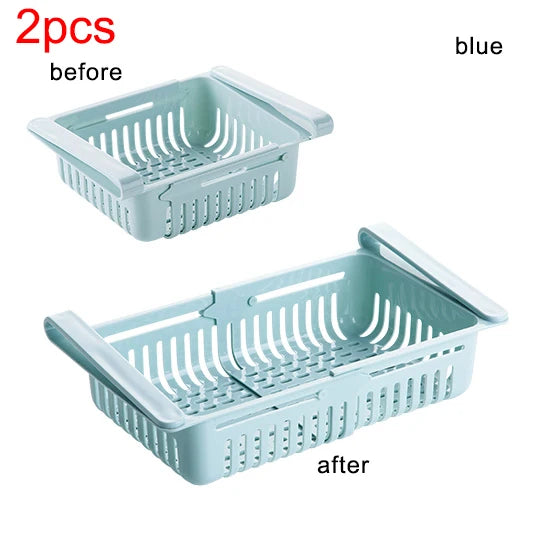 paniers rangement réfrigérateur blanc perforés moderne adhésif pratique kitchen organizer kitchen accessories