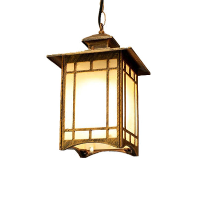 Lustre extérieur étanche suspension chaîne industriel bleu