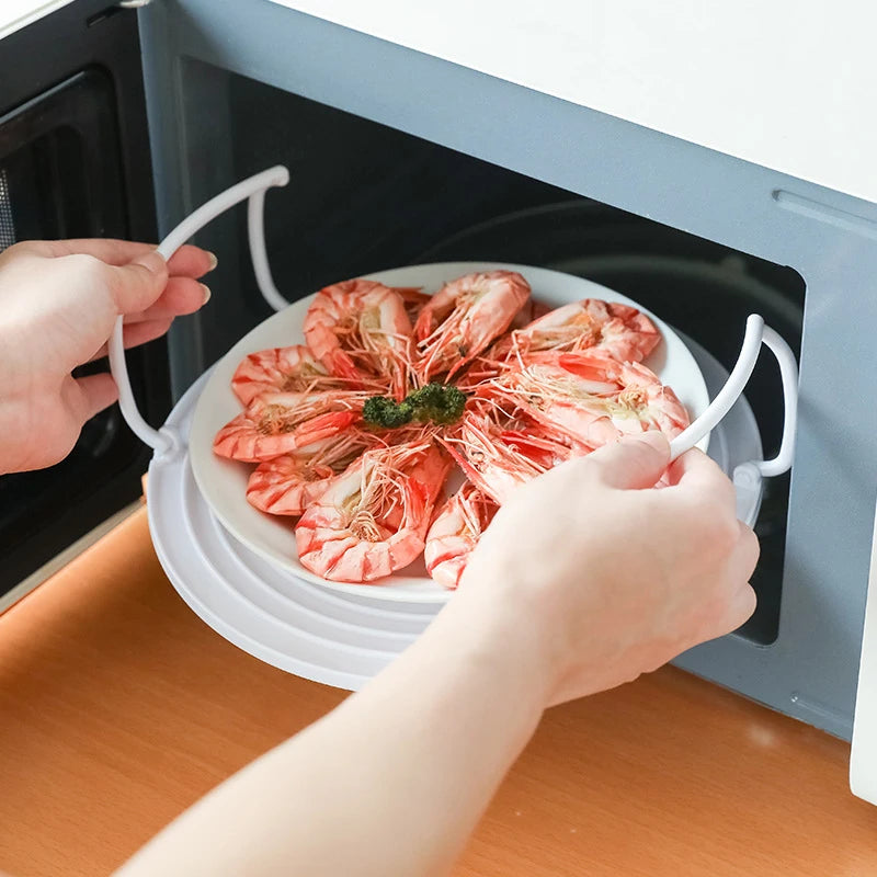support cuisine blanc spirale réutilisable multiple niveaux moderne poignées assiettes