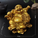 statue bouddha dorée artisanale feng shui decoration jardin maison porte bonheur matieres salopes echangisme