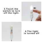 lampe led rechargeable transparente moderne adhésif usb tactile 60lm blanc jaune points lumineux
