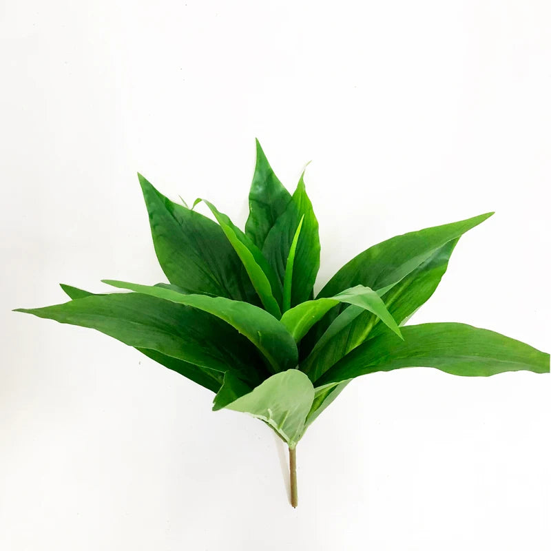 plantes artificielles feuilles vertes moderne tropical décoration mur extérieur branches feuillus lancéolées naturellesDecorationBonsai