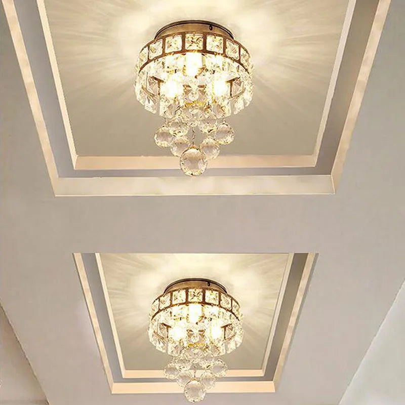 lustre moderne cristal transparent argenté plus 20 ampoules led monté surface
