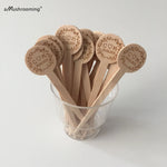 pics gâteau bois gravure fleur initiales date mariage rustic champetre cupcake pâtisserie 100 pièces