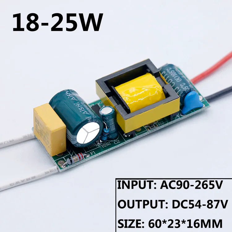transformateurs led 12w 18w 25w 36w 90v 265v vert jaune bleu noir imprimés circuits