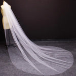 voile mariée blanc transparent classique 3m peigne simple monocouche finement tissé