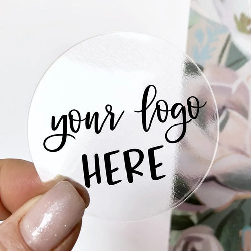 autocollant transparent personnalisé logo floral étiquette produit cosmétique moderne pot baume main