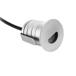 Spot LED moderne argenté résistant l'eau IP67 câble noir 12V LED
