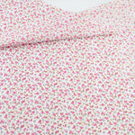 tissu coton imprimé fleurs roses bleues classique blanc patchwork bricolage artisanal scrapbooking jeux poupées