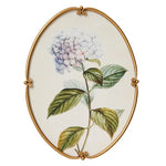 tableaux ovales vintage illustrés fleurs botaniques cadre doré élégantes décoration murale ancienne chambre salon