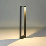 lampe sol moderne éclairage public led étanche ip65 noir base carrée câble électrique flux