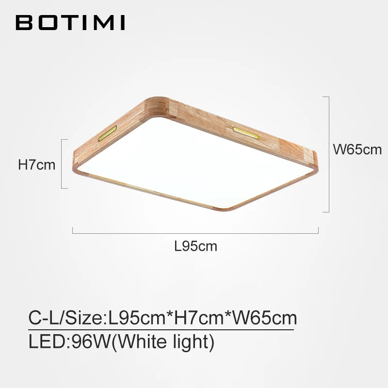 plafonnier moderne bois naturel finition lisse éclairage quotidien télécommande led minimaliste
