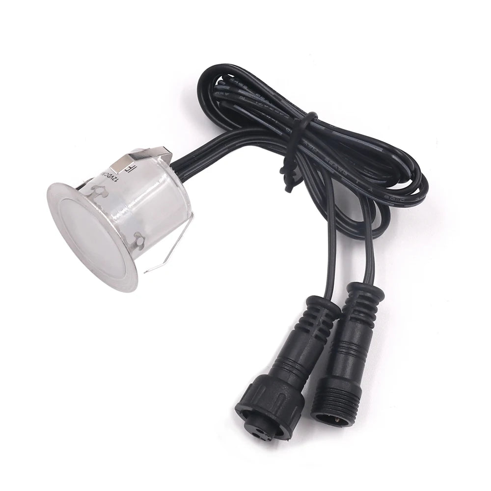 spots led blanc ip67 acier inoxydable moderne adaptateur dc12v câble noir