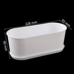 Pot fleurs blanc moderne plateau trous drainage petite plante intérieure plastique