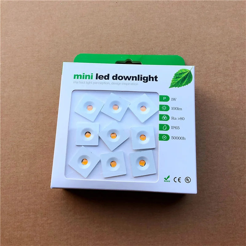 éclairage led mini downlight blanc moderne 12v 1w opaques câbles