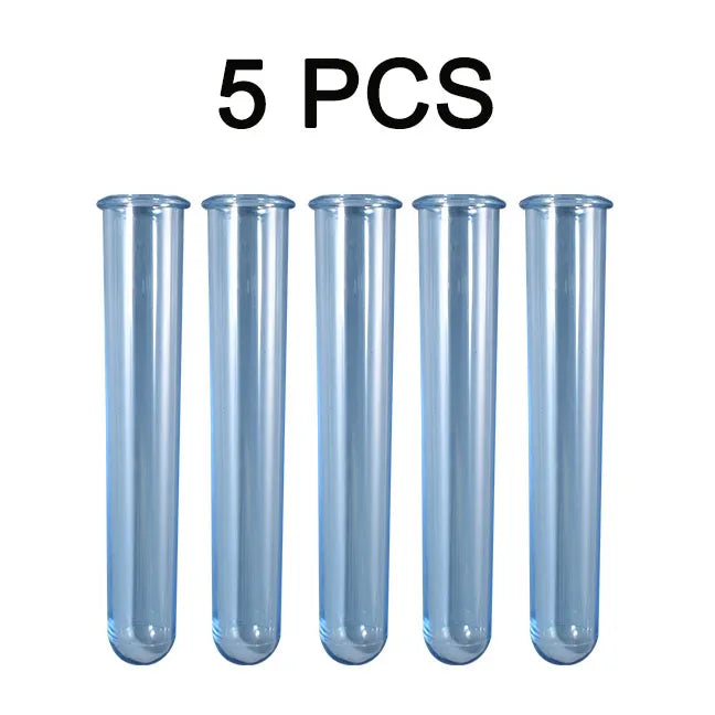 tubes essai transparents bleus oranges violets moderne acrylique supports vases