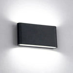 applique murale led contemporaine noir blanc ip65 6w 12w 249lm opaque