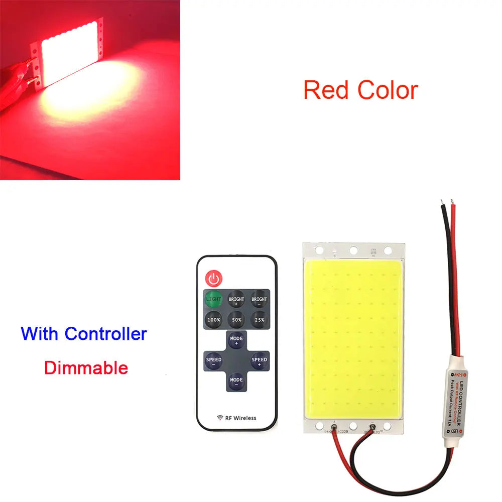 panneau led 12v 15w 1500lm blanc jaune moderne télécommande lumière travail
