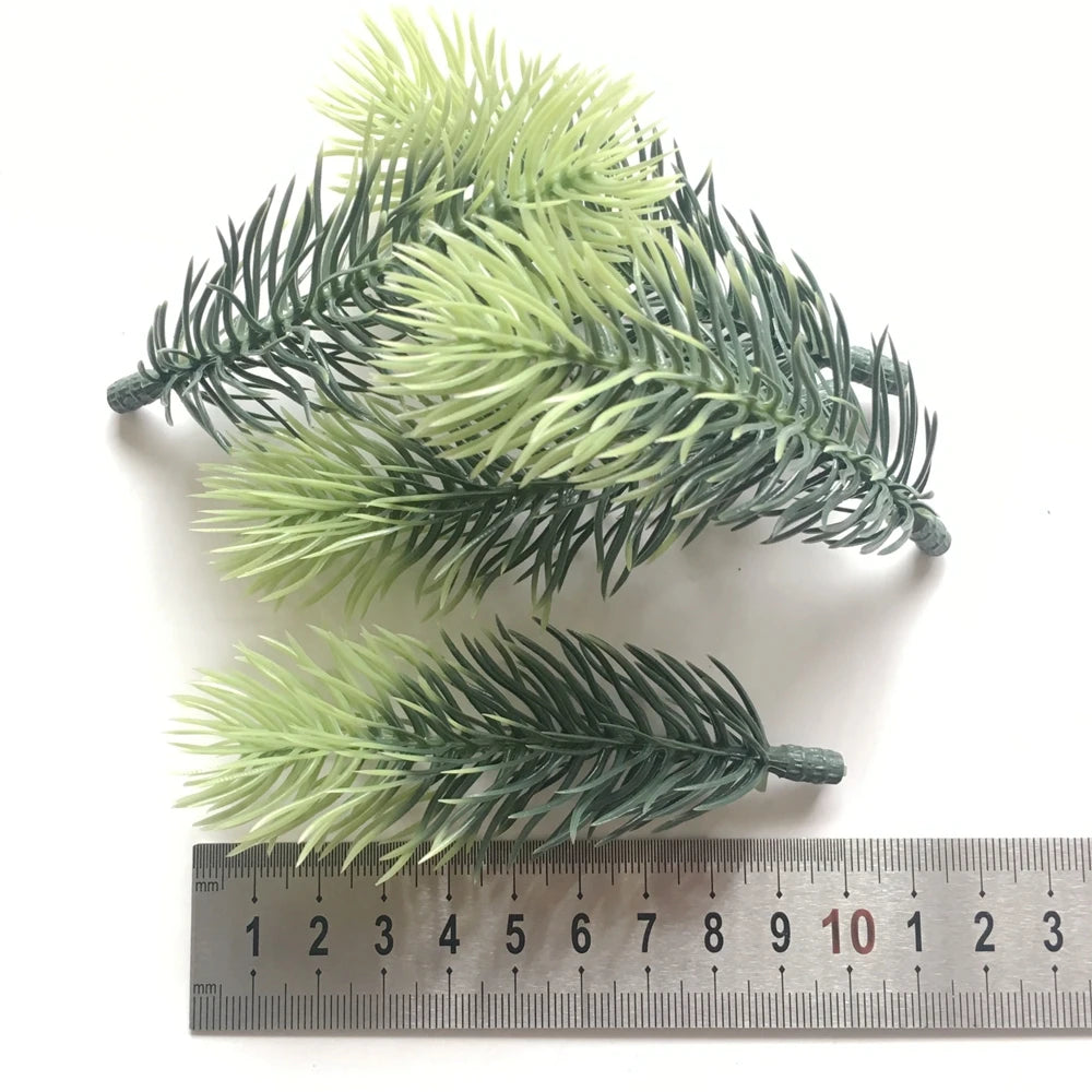 décoration intérieure branche artificielle sapin feuilles vert naturelle clips diy 50 pièces festive mariage