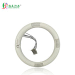Lampe LED circulaire T9 en fonctionnement éclairage blanc