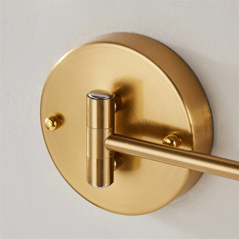 lampe murale moderne or fixée mur éclairage quotidien chambre coucher nordique lumière led opaque
