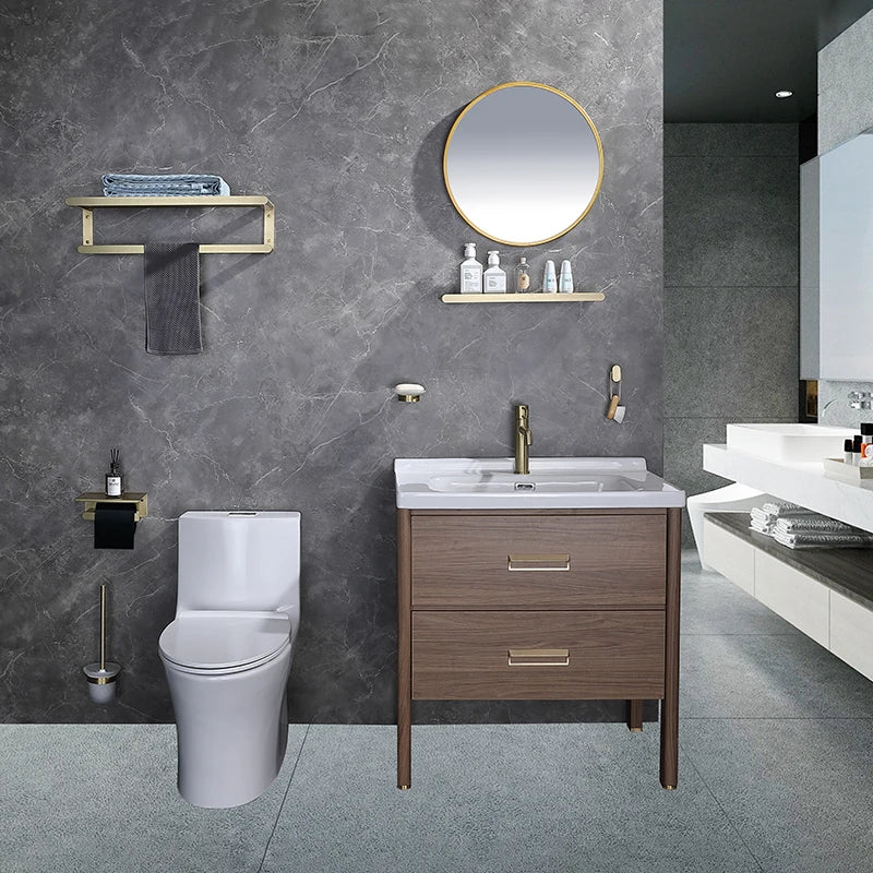 porte serviettes or brossé ensemble porte savon porte papier toilette salle bain inoxydable métal