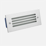 lampe sol moderne blanc bleu rectangulaire ip65 led 85265vacier poli