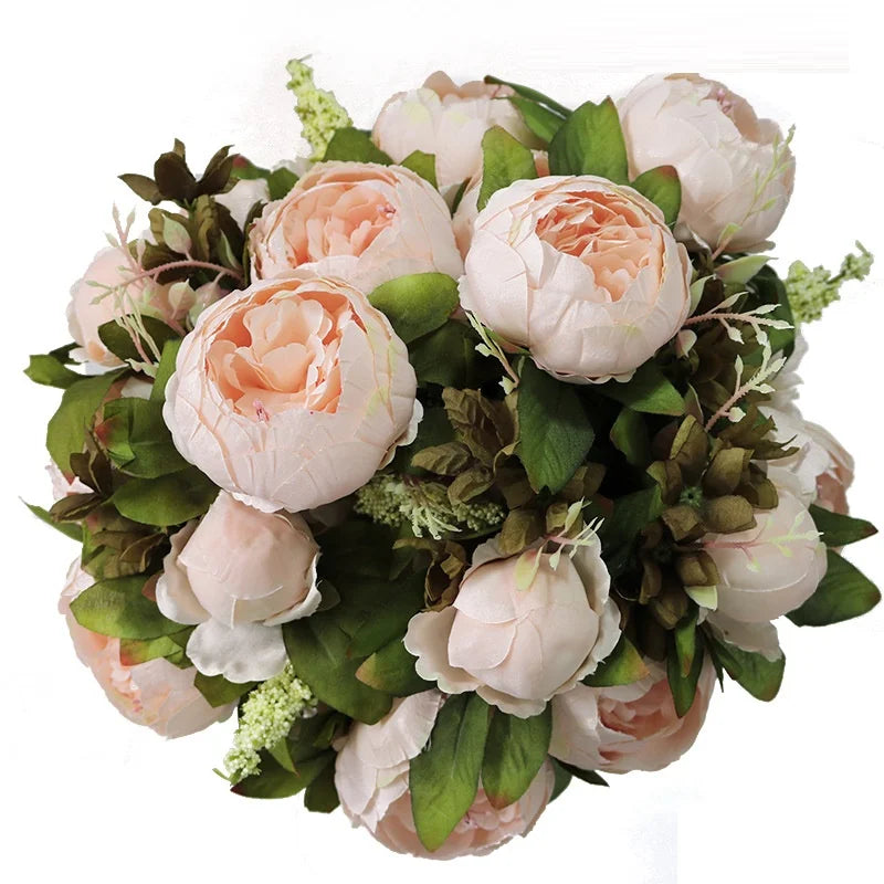 bouquet fleurs artificielles pivoine romantique intérieur décoration maison anniversaire mariage baby shower