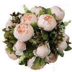 bouquet fleurs artificielles pivoine romantique intérieur décoration maison anniversaire mariage baby shower
