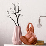 Sculptures humaines résine abstraction féminine gris beige orange contemporain minimaliste decoration intérieure arrival