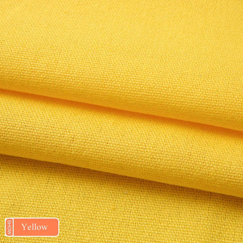 tissu toile coton résistant couture bricolage ameublement textile solide couleur unie 145cm