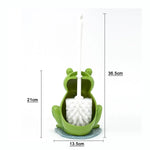 porte brosse toilette animal décoratif grenouille oiseau singe vache vert bleu Jaune