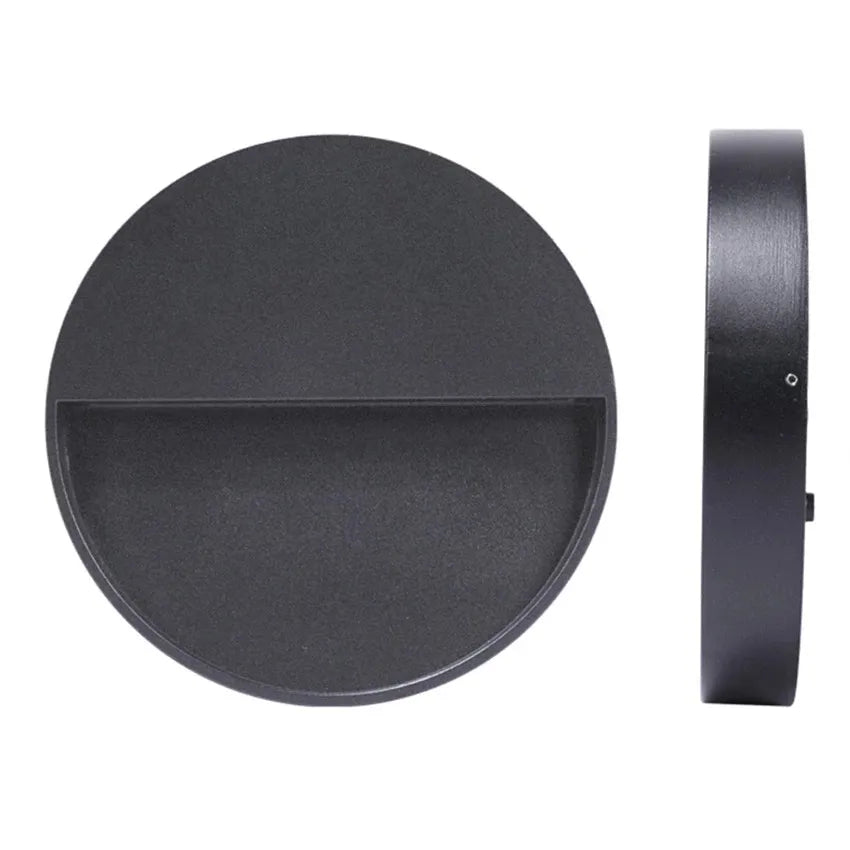 applique murale led étanche moderne 6w 12w noir aluminium