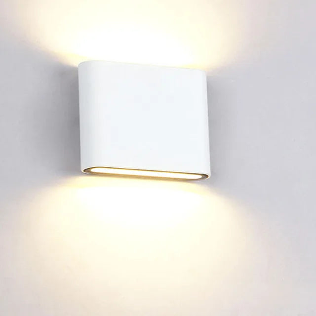 applique murale led 12w 6w waterproof contemporaine noir blanc fixations adhésives intérieure extérieure
